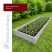 PVC plastic bed 1x3 m height 27 cm, grey