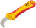 Insulated 1000 V knife with heel, stainless steel.steel, 170 mm, 37 mm blade, rubberized.a pen