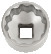 1/2" End head 12-sided, 1.1/4