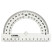 Protractor 12cm, 180° STAMM, polystyrene, transparent colorless
