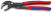 KNIPEX COBRA® QuickSet клещи переставные с фиксатором, быстрая установка, 50 мм (2"), под ключ 46 мм, L-250 мм, серые, 2-к ручки