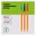 A set of ballpoint pens STAMM "Optima Orange" 3 pcs., 03 colors, 1.0mm, European weight