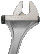 Adjustable wrench, L=205mm/grip 29mm