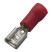 Flat plug sleeve 0.5-1/6.3x0.8, nylon (pack.100 pcs) 263392