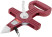 Geodetic tape measure, steel tape, red open plastic case 30 m