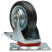 Swivel wheel bearing with brake RAD AB 75