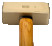 IB Sledgehammer of German type (aluminum/bronze), wooden handle, 3000 g