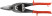 Metal scissors "Light", tool steel, plastic handles, straight 250 mm