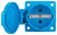 ERA R(PAN)-16-2P-PE-IP54 concealed panel socket with cover 112 2P+PE 16A 220V IP54