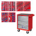 Set of tools "START" in a red cart, 161 items MASTER 52-05161R