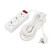 Extension cable ProConnect 3 sockets, 10 m, 3x0.75 mm2, s/w, with button, white