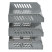 Paper tray horizontal STAMM "City", set of 3 pcs., on the met. rods, wide loading, grey