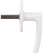 Plastic window handle, white