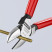 Side cutters, cut: failure. soft. Ø 4 mm, medium Ø 2.5 mm, solid Ø 1.8 mm, L-140 mm, 62 HRC, black, 1-K handles