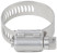 Crimp clamp, 12.7 mm wide, stainless steel.steel 18-32 mm