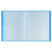 Папка с 20 вкладышами Berlingo "Neon", 17 мм, 1000 мкм, голубой неон, с внутр. карманом
