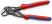 Adjustable pliers - wrench, 40 mm (1 1/2"), L-180 mm, gray, 2-k handles