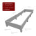 PVC plastic bed 1x3 m height 27 cm, grey