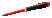 Insulated screwdriver with ERGO handle for screws with a slot of 0.6x3.5x100 mm, with a thin rod