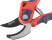 Pruner, cutting edges butt to anvil, adjustable. openings, belt spring, rubberized. handles 210 mm