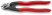 Cable cutter, cut: cable Ø 7 mm, cable Ø 5 mm, provol. cf. Ø 4 mm, royal. string Ø 2.5 mm, L-190 mm, crimp bowden. cables, black, 1-k handles, holder