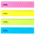 15cm STAMM ruler, plastic, with wavy edge, transparent, neon colors, assorted, European weight