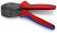 KNIPEX PreciForce® press pliers, isol. and neizol. contact. sleeves, number of sockets: 5, 0.25 - 6.0 mm2 (23 -10 AWG), L-220 mm