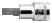 3/8" End head with screw insert with slot, 10 mm