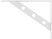 Corner bracket reinforced white 200x150 mm