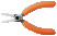 Компактные плоскогубцы с удлиненными губками и оранжевой ручкой из ПВХ, 129 мм