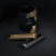 Handle meb. mortise meth. TIARA 128 pearl black, AKS