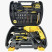 Impact drill network GOODKING K51-21036 + tool kit 34 items in a plastic case, 550W, 45000 rpm