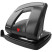 Berlingo "Ultra" hole punch 40 l., metal, black, with ruler