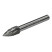Борфреза твердосплавная ПРАКТИКА тип G параболическая заостренная, 8 х 20 мм, хвостовик 6 (644-504)