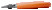 Компактные бокорезы с заостренной и рельефной головкой с оранжевой ручкой из ПВХ, 130 мм