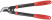 Mini knot cutter, blades 60 mm, metal handles with PVC linings 390 mm