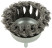 Cup plate, with stud, 65 mm twisted steel wire