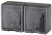 Розетка ЭРА Эксперт 11-2404-03 двойная 2х2P+E IP54 шторки 16A-250В ОУ серый