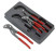 KNIPEX COBRA® set in a bed, 3 items, complete set KN-8701180/250/300 COBRA® adjustable pliers, black, 1-k handles