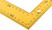 Угольник столярный цельнометаллический желтый, крашеная шкала 200 х 300 мм