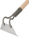 Straight hoe 150x80 mm, stainless steel, with wooden handle