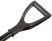 Snow shovel, polycarbonate, aluminum handle, small 340x385x1350 mm