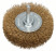 Circular brush with wavy wire with brass coating, 75x0.2 mm 75 mm, 0.2 mm, 16 mm