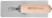 Stainless steel trowel PRO, Venetian shape, beech handle, 200 x 75 mm