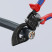 Cable cutter with ratchet, cut: cable Ø 32 mm (240 mm2, MCM 500), L-250 mm, black, 2-k handles