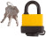 All-weather padlock 40x31 mm, steel shackle 6 mm
