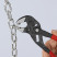 Клещи переставные - гаечный ключ, 40 мм (1 1/2"), L-180 мм, серые, 1-к ручки