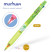 Ручка шариковая автоматическая MunHwa "Hi-Color 3" 03цв. (син/неон желт/неон роз), 0,7мм, корпус ассорти