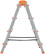 Double-sided steel ladder, 4 steps, H=88.5 cm, weight 5.3 kg