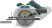 Circular circular saw 20 V; 3800 rpm; 165/20 mm; 2.3 kg; cut. tilt; box
